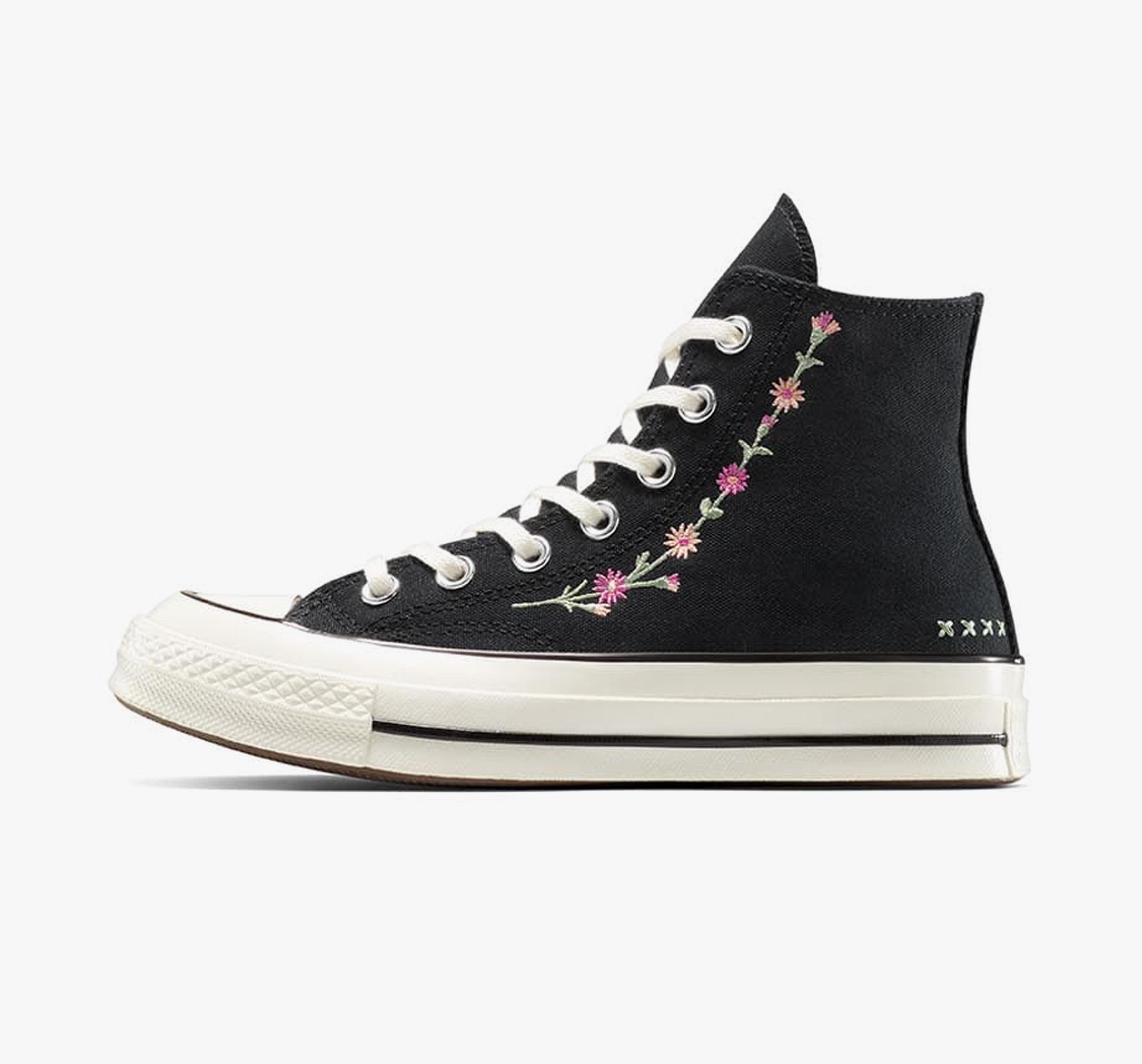 Floral Embroidery Embroidered Converse Sneakers Chuck 70