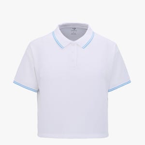 Sporty Crop Waffle Polo